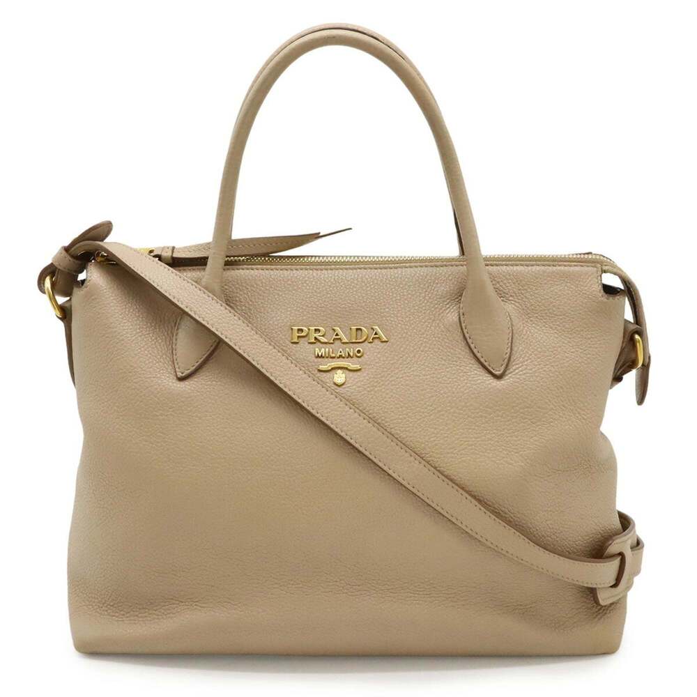 PRADA Cream Leather Shoulder Bag - Picture 2 of 10